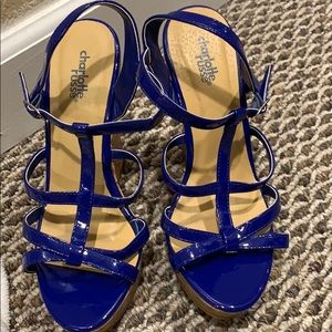 Charlotte Russe royal blue wedges